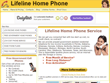 Tablet Screenshot of lifelinehomephone.com